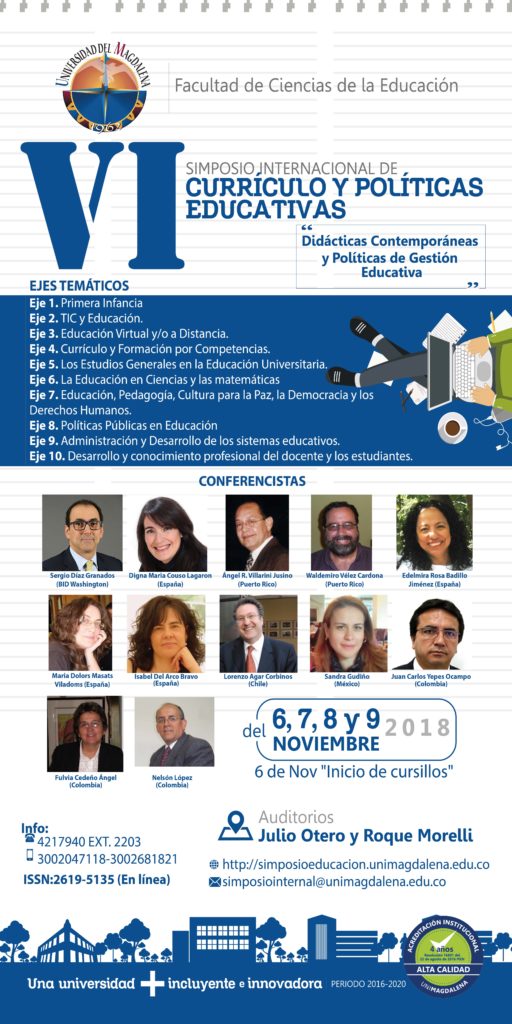 VI Simposio Internacional Curriculo y Políticas Educativas. UniMagdalena.