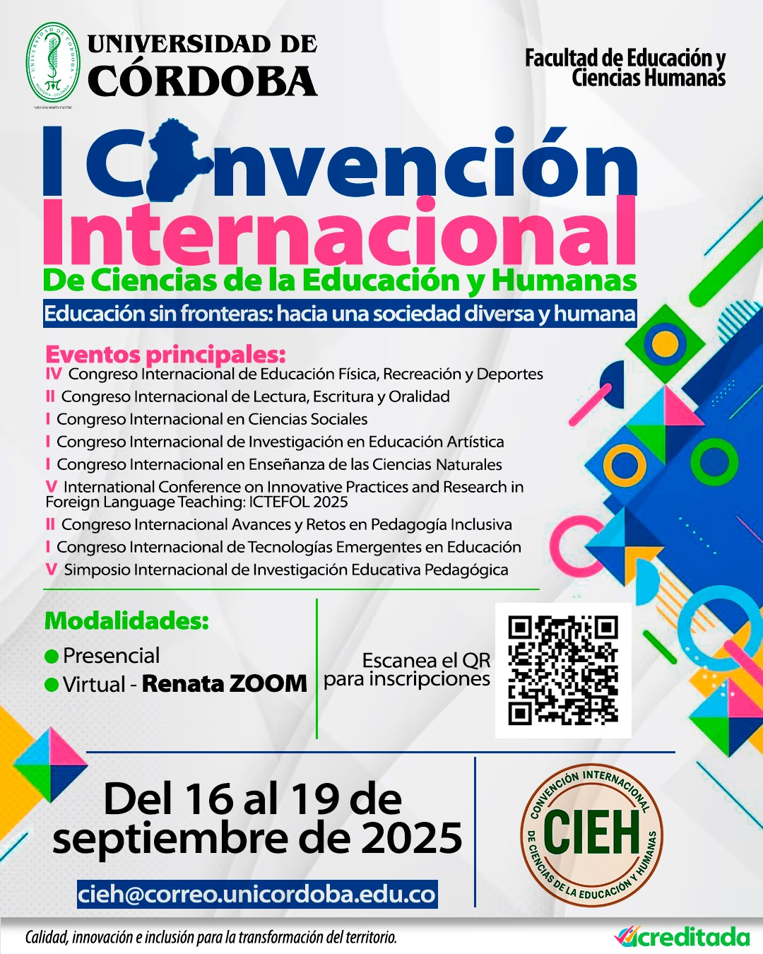 I Convención Internacional de Ciencias de la Educación y Humanas – CIEH 2025